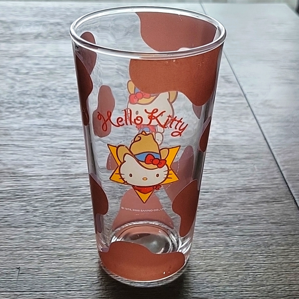 Hello Kitty Tall Tumber Glass Circa 2003